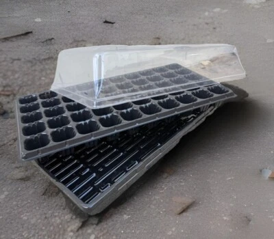 25pk 10"x20" Seedling Plant Propagation Cloning 50 Cell Clone Tray Dome Insert - Image 1 of 4