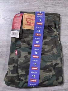 Levi's Joggers Boys Youth Size 10 Camouflage Elastic Waistband Camo Pants Kid - Picture 1 of 5