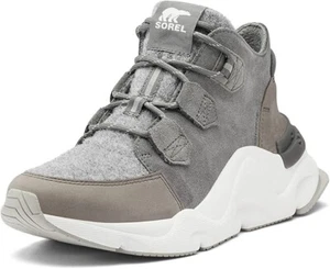 Sorel Women's Kinetic Rngd Caribou Sneaker Waterproof Boot Quarry, Sea Salt 6.5 - Picture 1 of 6