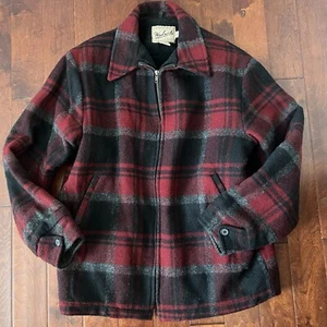 Woolrich Rugged Outdoorwear Plaid Fleece Lined Zip-Up Field/Chore Jacket Size M - Bild 1 von 9