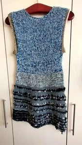  Handmade knitted lana wool, angora and cashmere a short dress /women's vest 🦙 - Picture 1 of 7