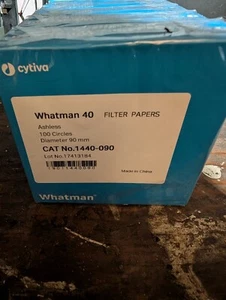 Whatman 40 1440-090 slow quantitative filter paper 8um 90mm diameter 100/Box - Picture 1 of 2