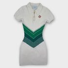 $995 Casablanca Tennis Club Polo Dress Womens Small Slim Fit Chevron Knit Logo