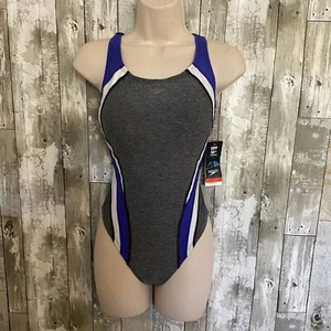 Neu mit Etikett Speedo UPF 50+ Quantum Heather Fusion Splice Einteiler Badeanzug 6 - Bild 1 von 7