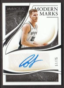 2019-20 Immaculate Collection Modern Marks AUTOGRAPH #MM-JKP Jakob Poeltl 57/75 - Bild 1 von 2