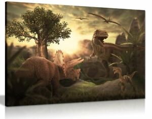 Dinosaur T Rex Canvas Wall Art Picture Print