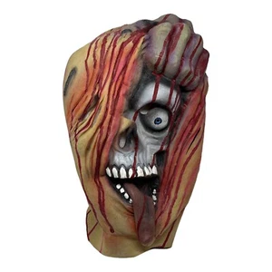 VINTAGE Halloween Gore Mask (Screaming Ripped Skull) Rubies Costumes Latex Mask - Picture 1 of 7