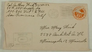 LOT OF 45 WWII 1945 6 CENT AIRMAIL COVERS CENSORED ENVELOPES WICK - Picture 1 of 10