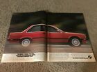 Vintage 1989 BMW 325is Car Print Ad RED 1980s RARE