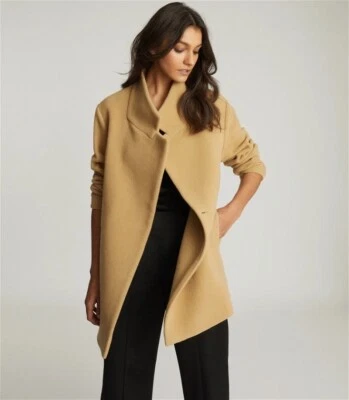 Reiss Sicily Coat Camel Color Wool Blend Women’s Sz 6 Quiet Luxury (Read Descr) - Image 1 of 3