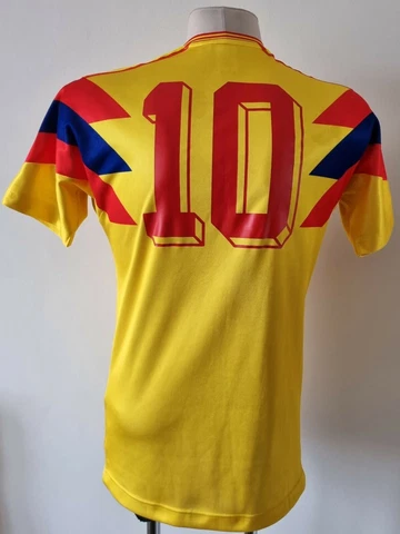 Colombia 1990 Home football reproduced Adidas shirt Carlos Valderrama size XS Cover