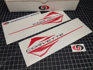 Stingray Corvette Decals (2pk) C8 Style Racing Accent Stickers 2020-25 6.2L LTX - Picture 1 of 11