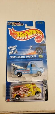 #JUEGO DE GRÚAS HOTWHEELS FINAL RUN AMBULANCIA Y FORD TRANSIT Foto 1 de 3