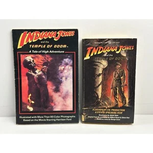 Indiana Jones and The Temple of Doom Book Lot (2) 1984 - Foto 1 di 9