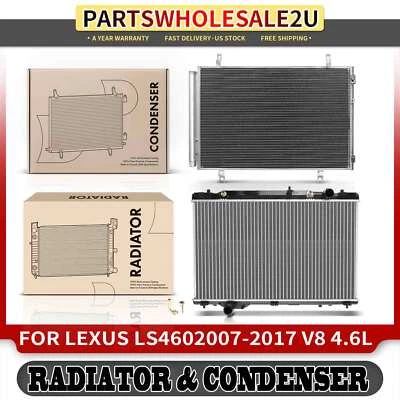 Kit de refrigeración de radiador y condensador de CA para Lexus LS460 2007 2008 2009-2017 V8 4,6 L Foto 1 de 4