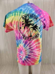 Antigua West Indies Graphic Print Tiedye Men's T-Shirt Medium - Picture 1 of 11
