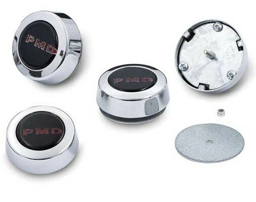 1967-72 Firebird GTO Rally II Wheel Center Hub Cap Set Black Ralley 2 Grand Prix Foto 1 de 2