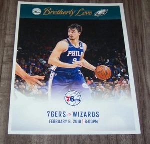 PHILADELPHIA 76ERS SIXERS DARIO SARIC 8.5" X 11" NBA Game PROMO POSTER EAGLES - Picture 1 of 3