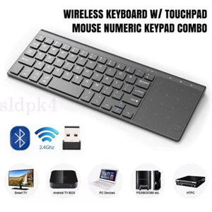 Slim 2.4G Wireless Keyboard w/ Touchpad Mouse Numeric Keypad Combo For PC TV Box - Picture 1 of 15