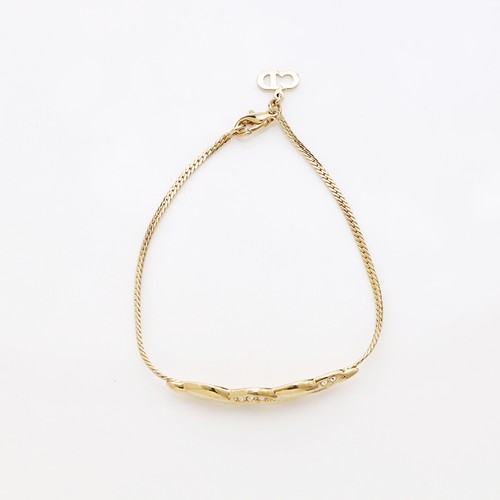 Christian Dior Bracciale Vintage Strass Oro WS9467