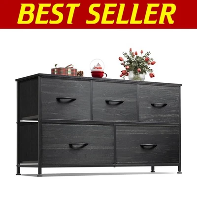 Durable 5-Drawer Dresser with Charcoal Finish for Modern Living Spaces - image 1 of 4