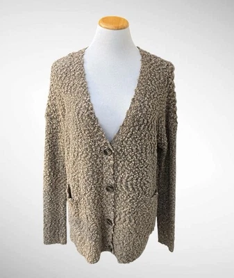 Cárdigan Forever 21 de gran tamaño Boucle Buttondown suéter con cuello en V, talla S Foto 1 de 4