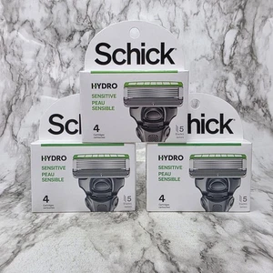 Lote de 3 recambios de cartucho de cuchilla de afeitar Schick Hydro Sensitive 4 por caja 5 cuchillas - Imagen 1 de 3