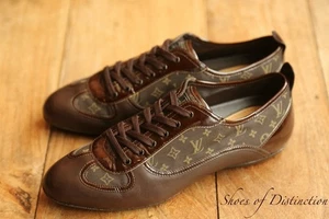 Louis Vuitton LV Monogram Brown Leather Shoes Trainers Ladies UK 4.5 US 7.5 - Picture 1 of 12