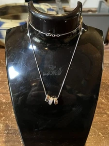 "Cadena Italia 925 vintage de 16"" con diseño de 3 cuentas" - Imagen 1 de 5