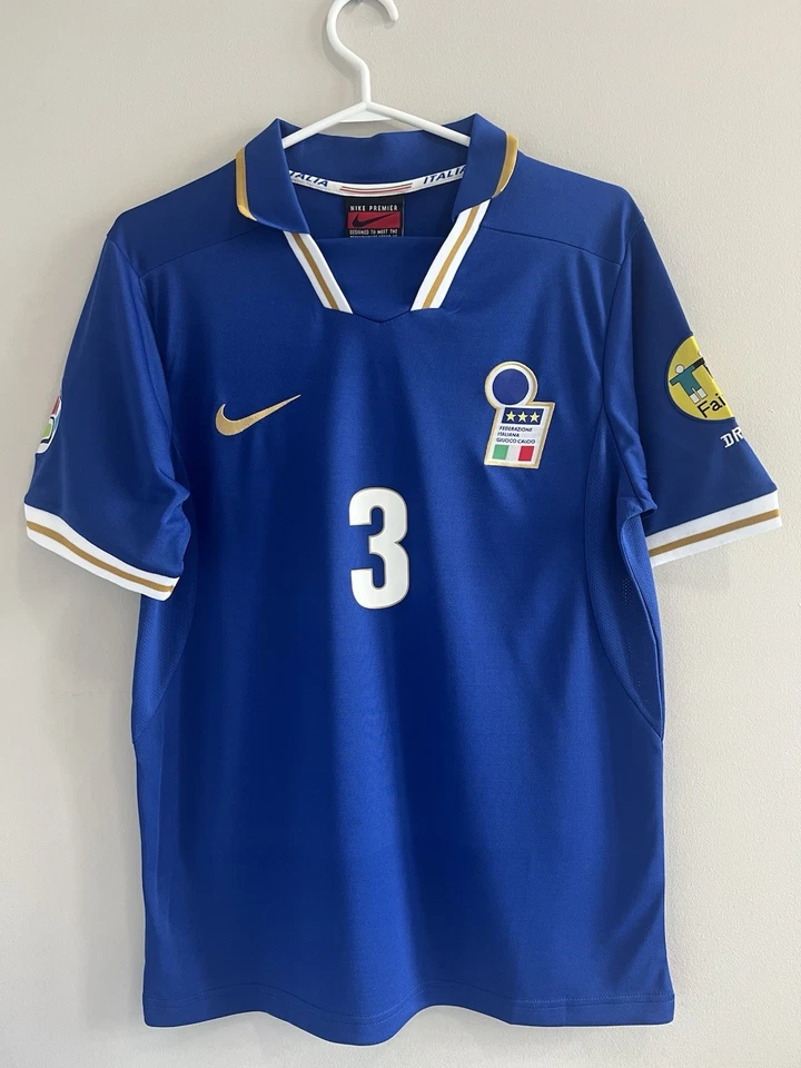 Italy Maldini 1996 Soccer Home Jersey Men Size XL Football - Image 1 of 4
