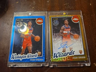 Jamir Watkins/50 Auto Gold Mojo y/150 Blue SSP Wizards DUO (RC) 2025-26 Topps* Foto 1 de 4