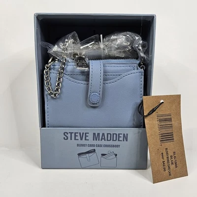 Steve Madden Blovey Card Case Blue Crossover Shoulder Bag  NWT - Image 1 of 4