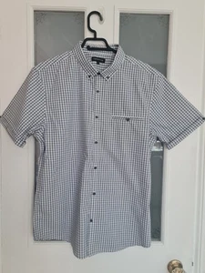 Red Herring Short Sleeve Check Shirt Size L Collar 16/16.5 - Picture 1 of 4