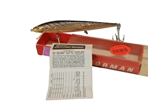 NOS SALT WATER Bill Norman Shiner Minnow 4 1/2" Jerkbait Fishing Lure GOLD BLACK - Picture 1 of 4