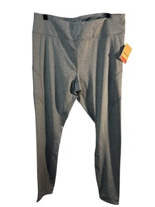 NWT Reebok Quick Tight Full Length Legging Grey Heather Pockets size XL - Picture 1 of 8