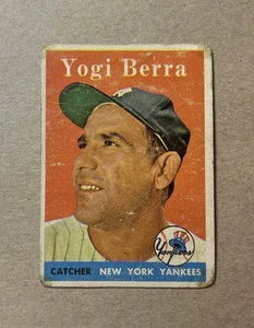 Tarjeta de béisbol 1958 Topps Yogi Berra New York Yankees #370 - Imagen 1 de 2