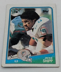 Vintage 1988 Topps Football #199 Jackie Shipp Rookie Miami Dolphins Card - Picture 1 of 2