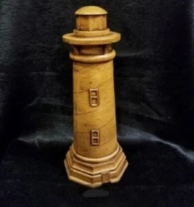 Madera (Imitación) Rústica 12.5" Alto Marrón con Motas Negras Faro Decoración LEER - Imagen 1 de 10