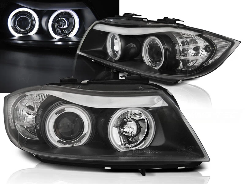 FAROS CCFL NEGROS BMW 323i 325i 328i 330i E90 E91 2005 2006 2007 2008 LPBMH7 Foto 1 de 1