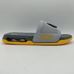 Nike Air Max Cirro Slides Wolf Gray Black Yellow DC1460-001 Men's Size 12