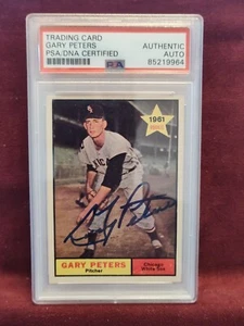 GARY PETERS 1961 TOPPS #303 SIGNED CHICAGO WHITE SOX ROOKIE RC PSA - Picture 1 of 1