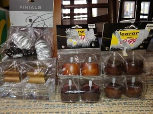 NIP Cambria Finials Solid Wood glass metal cherry medium, dark brown choose! - Picture 1 of 16