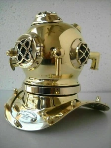 6' Brass Nautical Cooper Finish US Navy Mark V Mini Divers Diving Helmet Gift - Picture 1 of 3