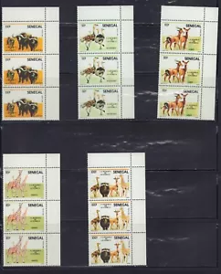 SENEGAL GUEMBEUL RISERVA NATURALE STRISCIA FAUNA X 3 691-695 SET COME NUOVO MNH - Foto 1 di 1