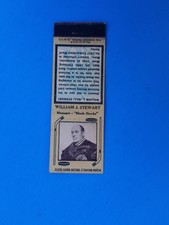1935-36 Diamond Match hockey player matchbook -William Stewart - Black Hawks 