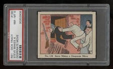 1937 R41 Walter Johnson Candy "DICK TRACY" #138 "Steve Makes" PSA 8