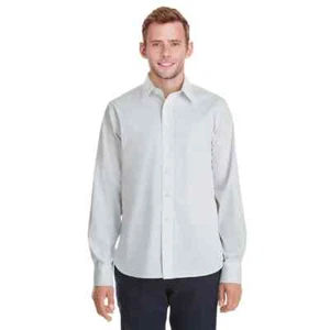 Devon & Jones Men's Crown Collection Untucked Dress Shirt - White - Size 2XL - Foto 1 di 6