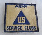 1950'S ARMY SERVICE CLUBS NON COMBATANT EMBROIDERED CUT EDGE