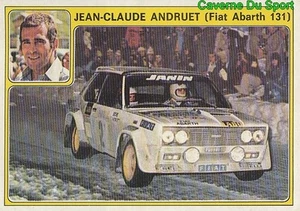 039 JEAN-CLAUDE ANDRUET FIAT ABARTH 131 VIGNETTE STICKER SUPER AUTO 77 PANINI - Picture 1 of 2