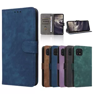 RFID Blocking Protect Flip Wallet leather Case For Sharp Aquos Sense6 / Sense6S - Picture 1 of 27